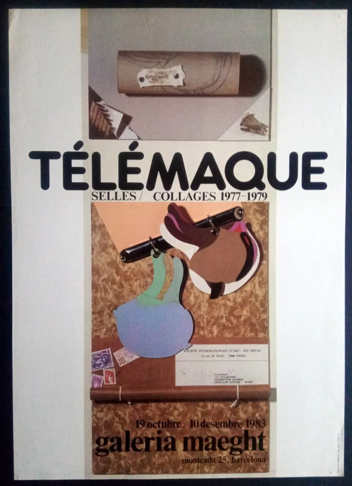 Cartaz Telemaque - SELLES / COLLAGES 1977 1979 - MAEGHT 1983