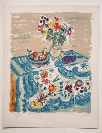 Litografia Terechkovich - La nappe bleue
