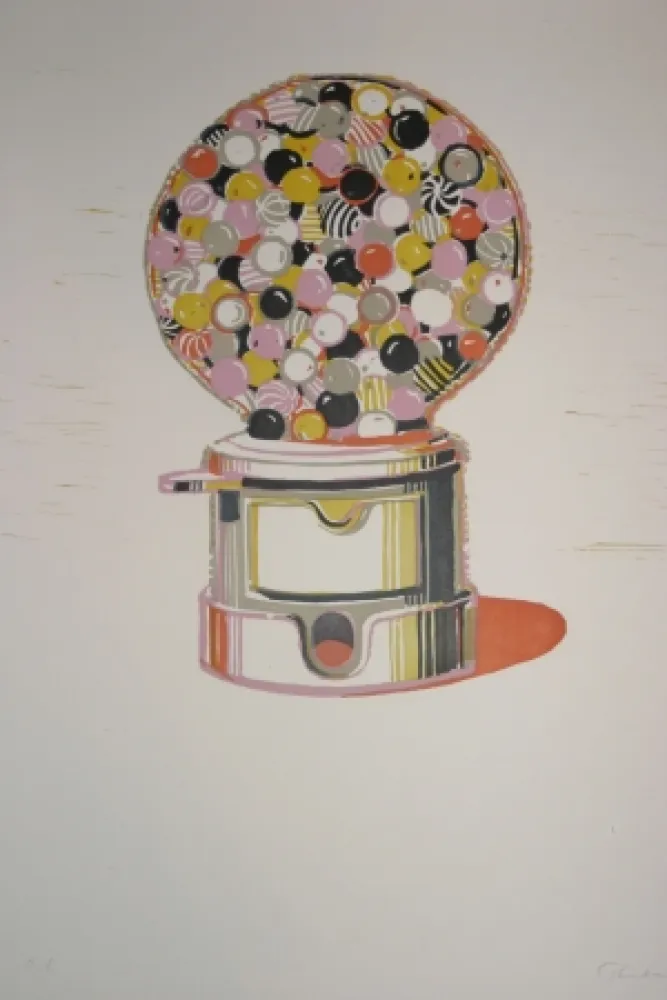 Linogravura Thiebaud - Gumball Machine