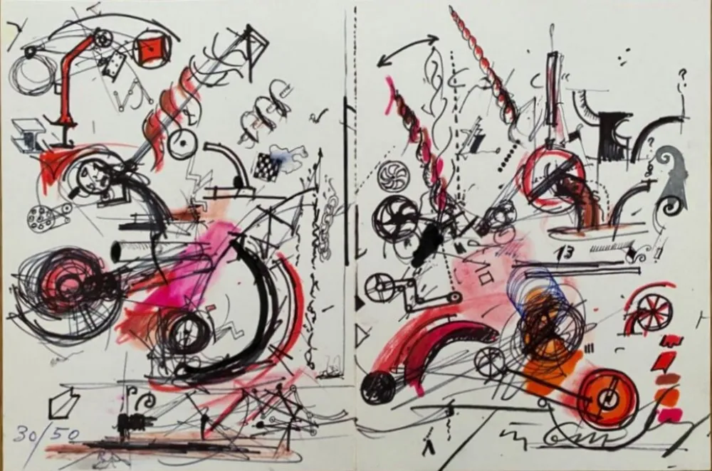 Litografia Tinguely - Sans Titre