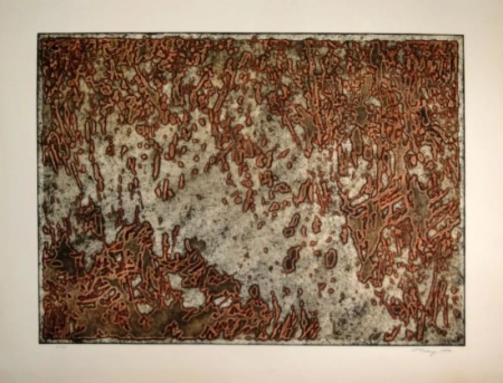 Água-Tinta Tobey - Message from a desert Star