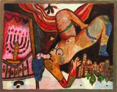 Litografia Tobiasse - Le cantique des cantiques III