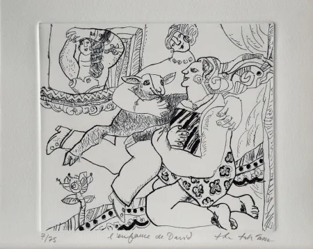 Gravura Tobiasse - L'enfant de David