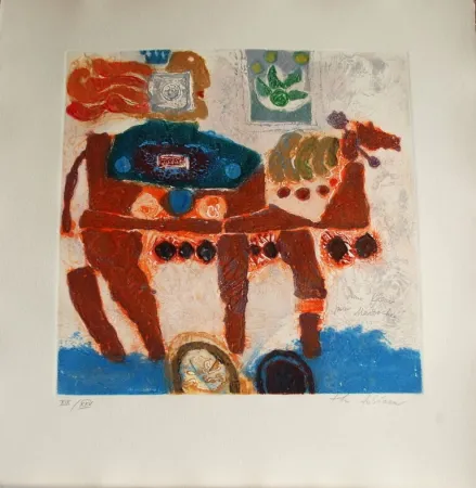 Gravura Tobiasse - Une fleur pour Mardochée