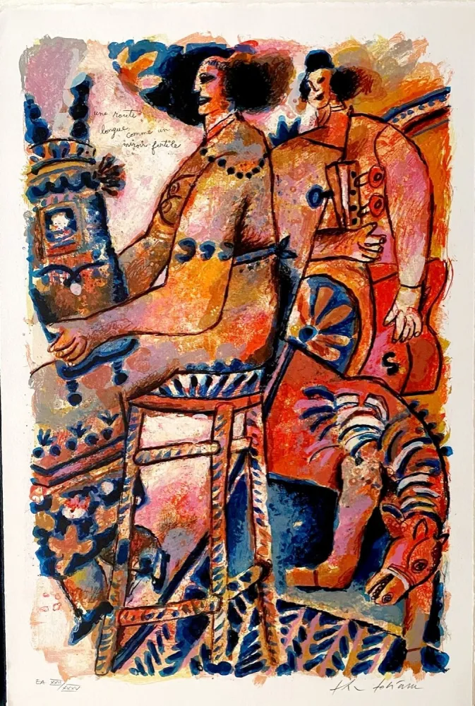 Litografia Tobiasse - Une route longue comme un miroir fertile