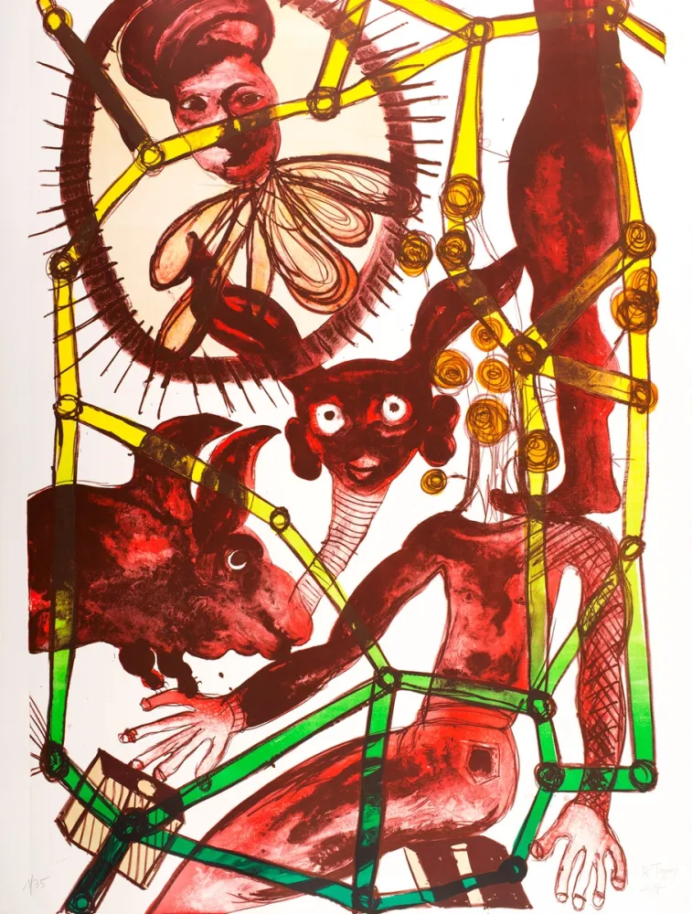 Litografia Toguo - Looking for your Track