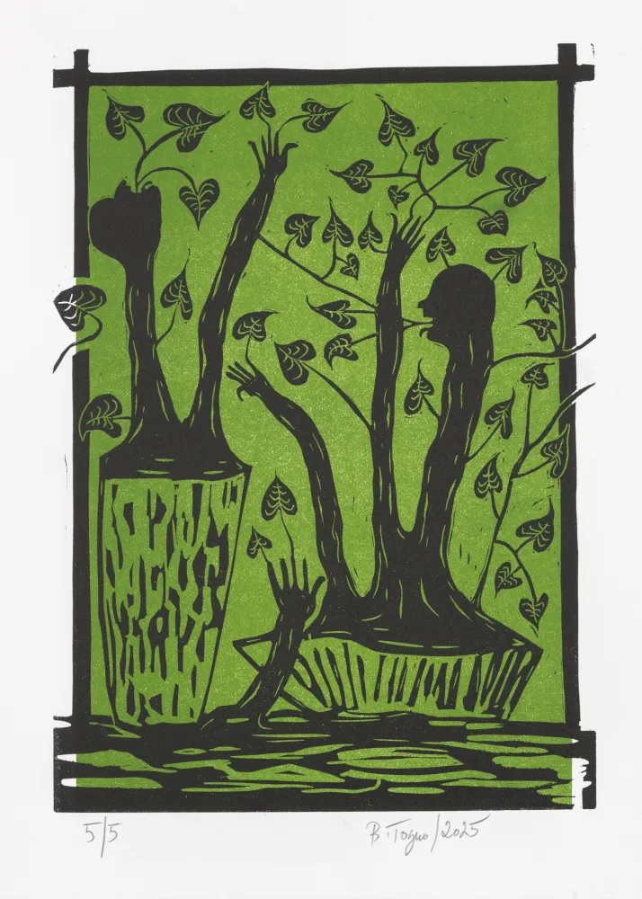 Linogravura Toguo - Roots 1