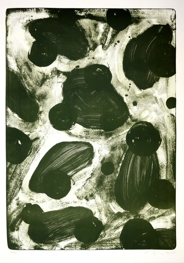 Litografia Tøjner - Recherche de formes dispersées II