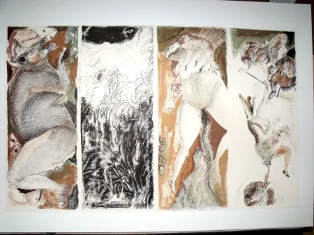 Litografia Toledo - Carta para felicitar a un cochino