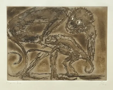 Gravura Toledo - Monkey and Toad