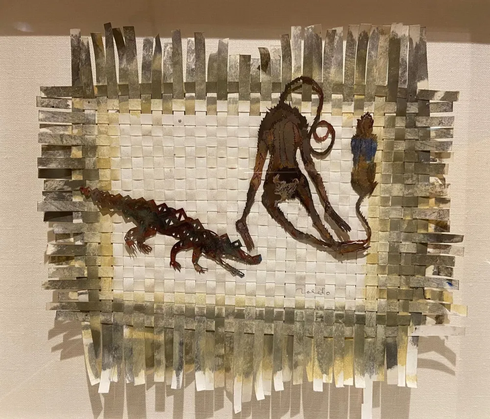 Sem Técnica Toledo - Tejido con Cocodrillo y Changos (Weaving with Crocodile and Monkeys)