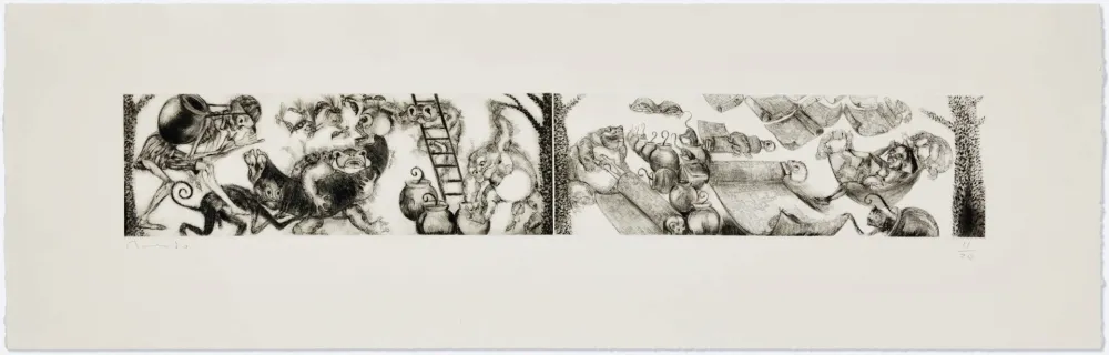 Gravura Toledo - Toads and Monkeys 