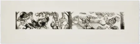 Gravura Toledo - Toads and Monkeys 