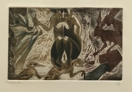 Gravura Toledo - Woman and Rabbits