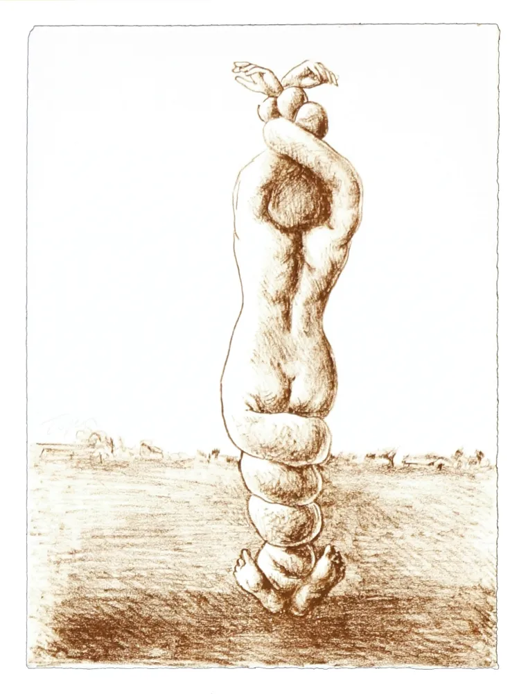 Litografia Topor - 3 Neuf Grâces