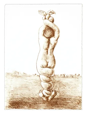 Litografia Topor - 3 Neuf Grâces