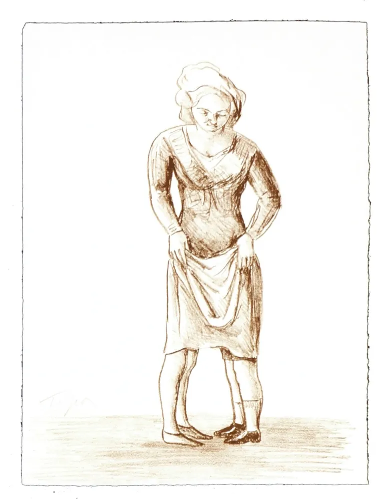 Litografia Topor - 6 Neuf Grâces