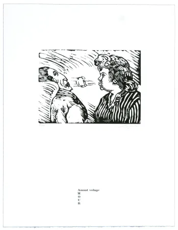 Litografia Topor - Amant volage