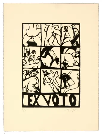 Linogravura Topor - Ex-voto
