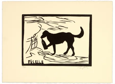 Linogravura Topor - Ficelle