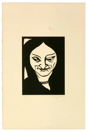 Linogravura Topor - J'ai tout en double III