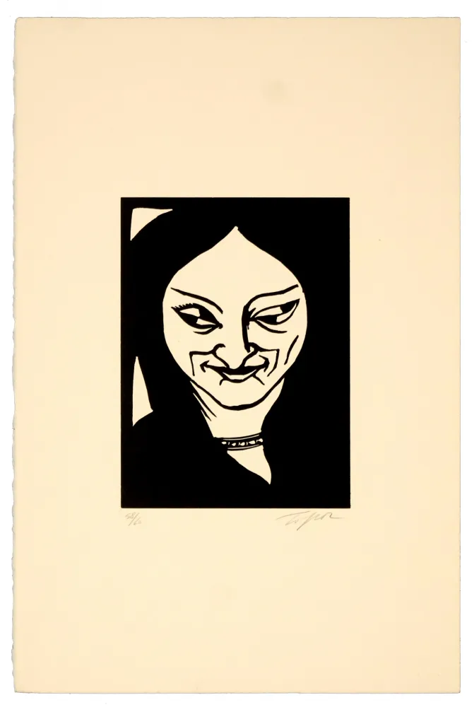 Linogravura Topor - J'ai tout en double III