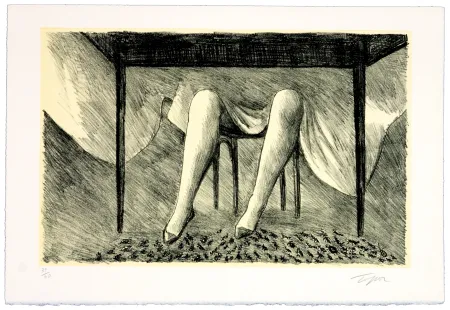 Litografia Topor - La couturière