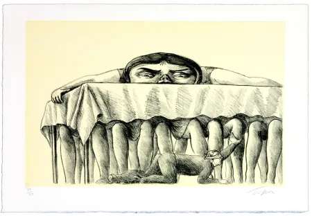 Litografia Topor - La dégustation