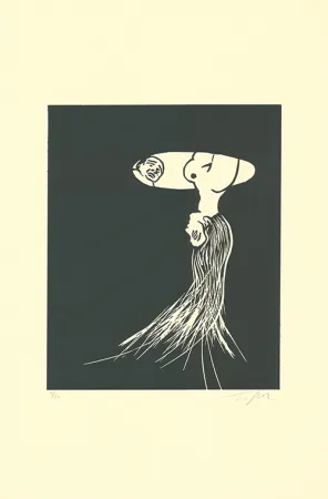 Linogravura Topor - Limelight
