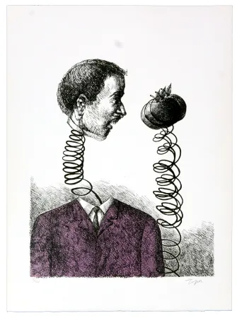 Litografia Topor - Plus près de toi ma pomme