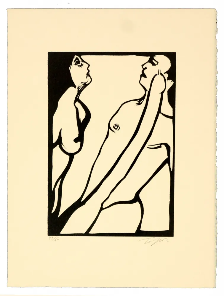 Linogravura Topor - Rigor Mortis