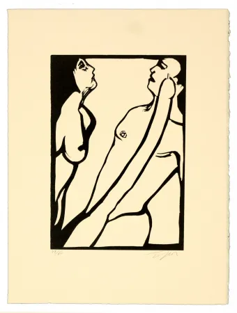 Linogravura Topor - Rigor Mortis