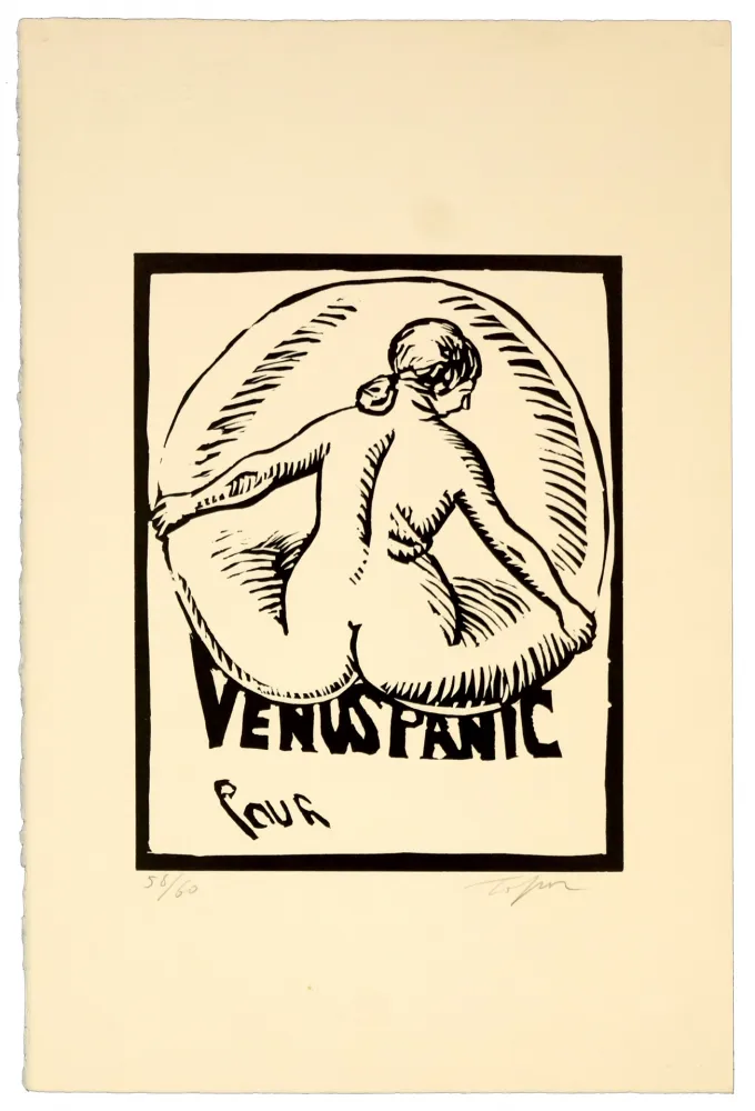 Linogravura Topor - Venus Panic