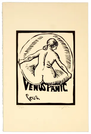 Linogravura Topor - Venus Panic