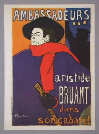 Heliogravura Toulouse-Lautrec - Aristide Bruant - Ambassadeurs
