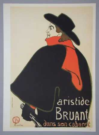 Heliogravura Toulouse-Lautrec - Aristide Bruant - Dans son Cabaret