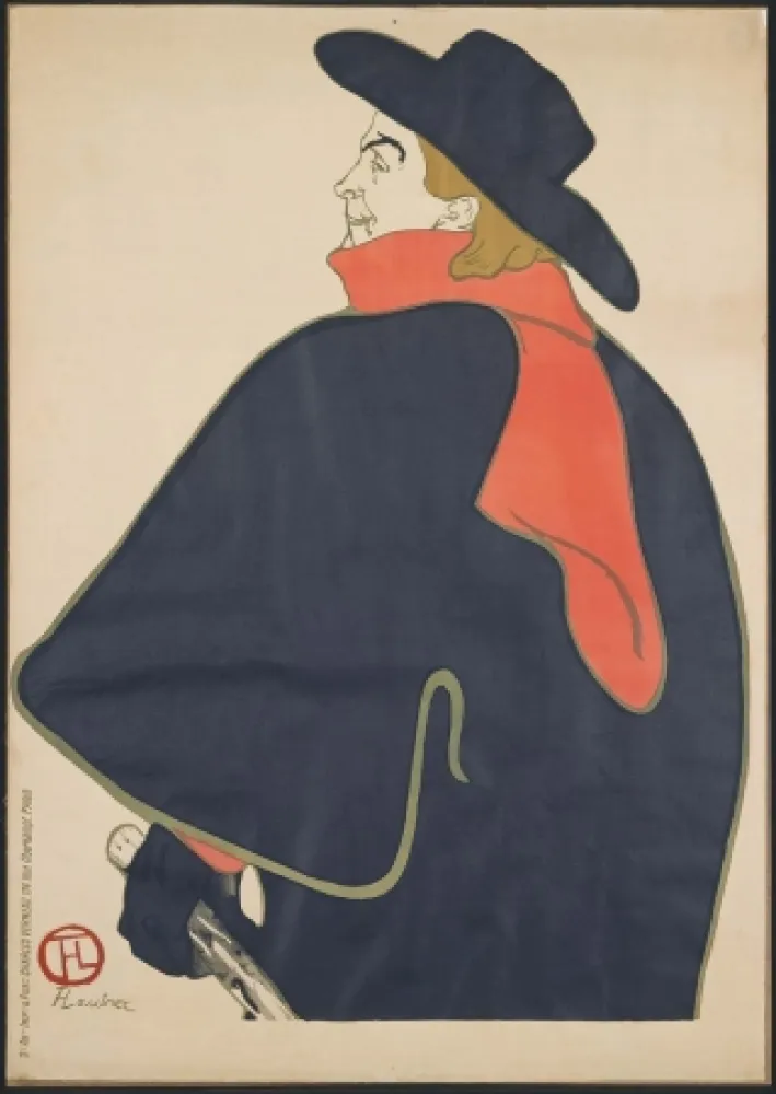 Litografia Toulouse-Lautrec - Aristide Bruant dans son cabaret