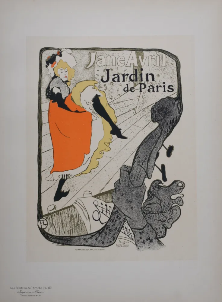 Litografia Toulouse-Lautrec - Jane Avril, Les Maitres de L'Affiche, 1898