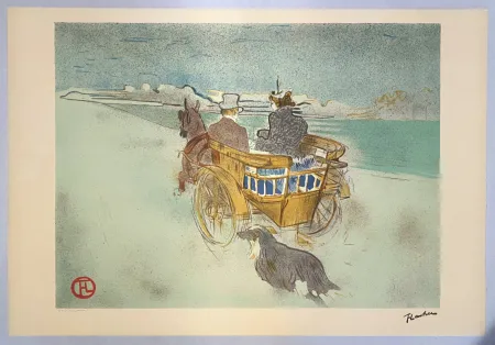 Litografia Toulouse-Lautrec - La charette anglaise