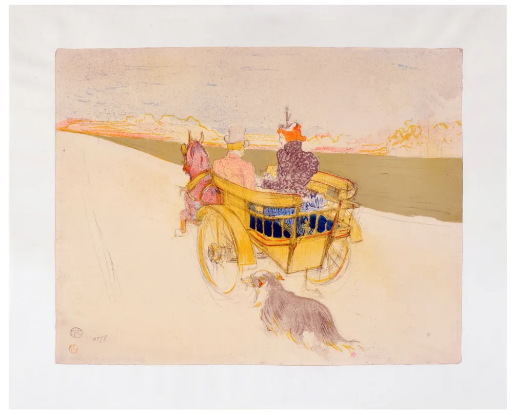 Litografia Toulouse-Lautrec - Partie de campagne