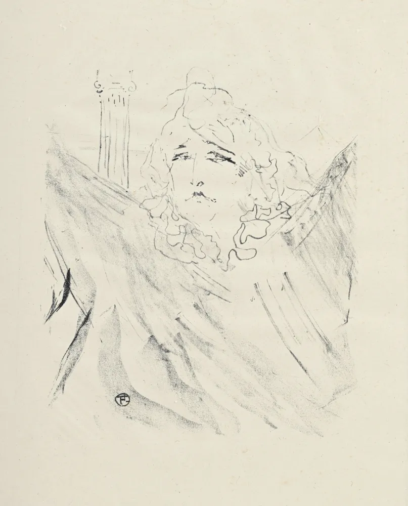 Litografia Toulouse-Lautrec - Portraits d’Acteurs et d’Actrices : Sarah Bernhardt dans Cléopâtre, 1898