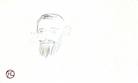 Sem Técnica Toulouse-Lautrec - Procès Arton — Tête de monsieur Jacques Saint-Cère