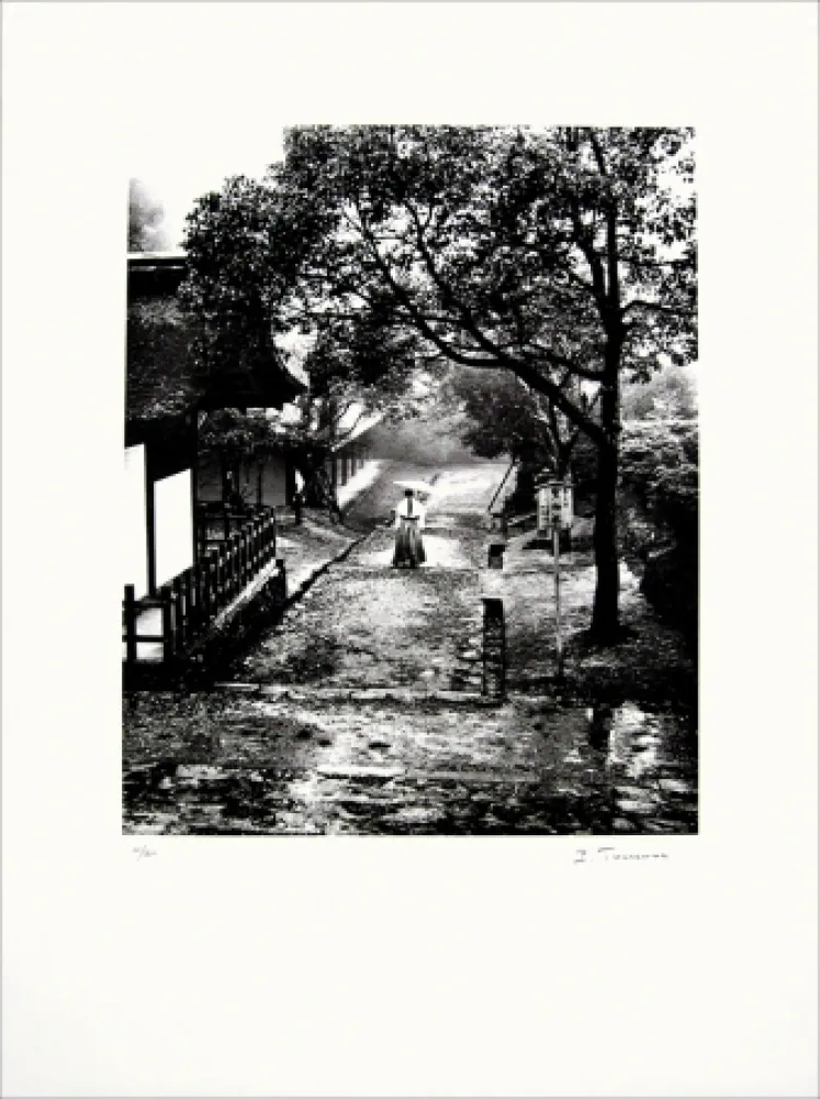 Litografia Tourenne - Promenade dans la brume - Japon