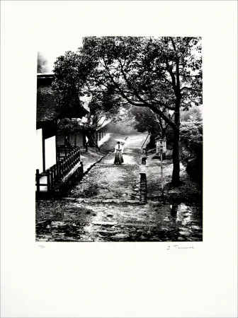 Litografia Tourenne - Promenade dans la brume - Japon