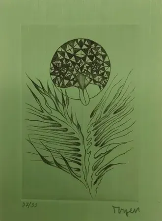 Gravura Toyen - Svatokradezny les a jjine texty  - La forêt sacrilège  (1970) 