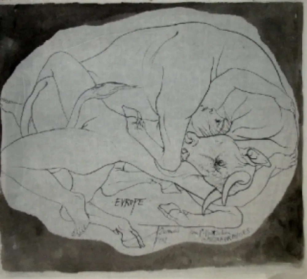 Litografia Trémois - Europe et les Metamorphoses