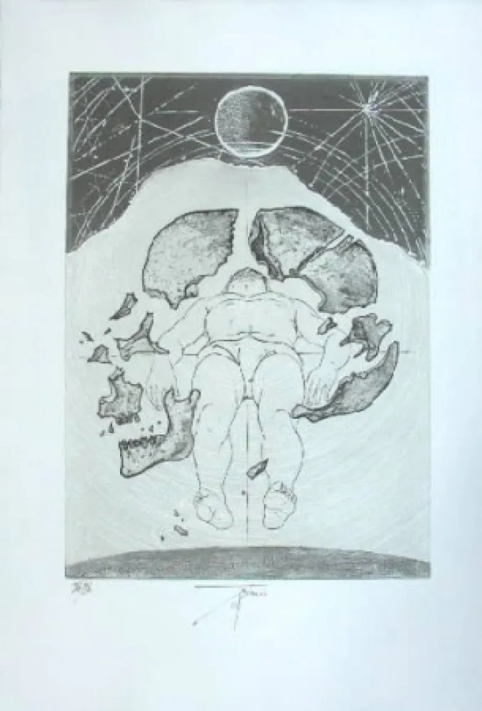 Gravura Trémois - Nu masculin