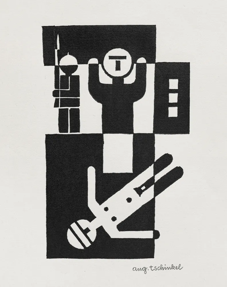 Linogravura Tschinkel - Vollstrecker (Executor)