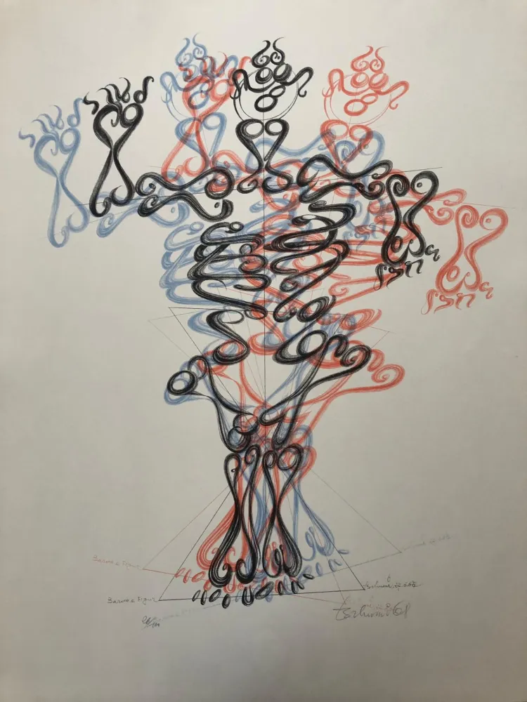 Litografia Tschumi - Barocke Figur