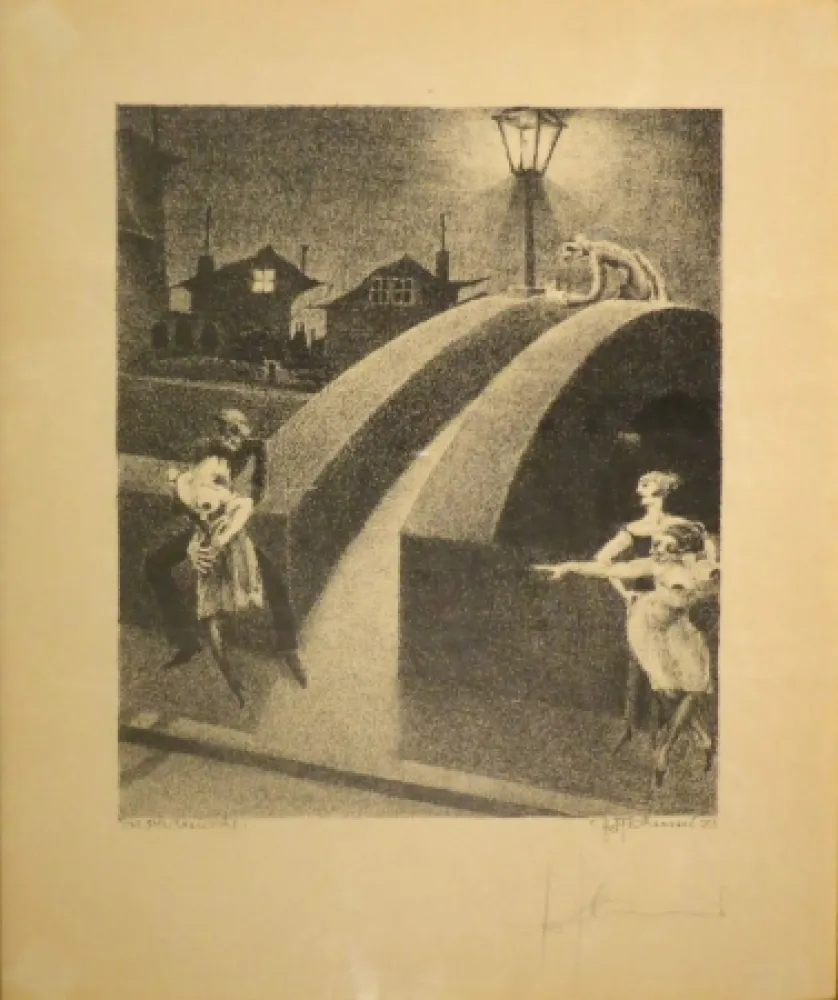 Litografia Tschumi - Vorstadtnacht